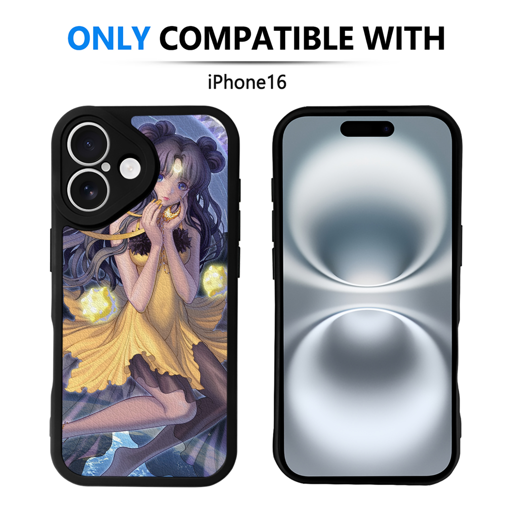 （画像用） 美少女戦士セーラームーン Sailor Moon 【iPhone 16シリーズ対応】シリコンスマホケース（レザー調） 材質：シリコン